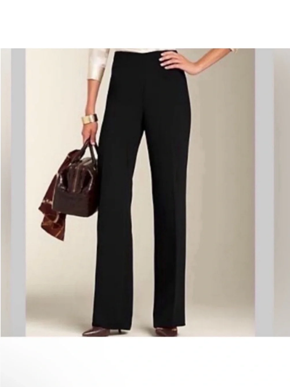 NEW Talbots Hollywood Pants Sz 6 Black High Waist Career Office Professional